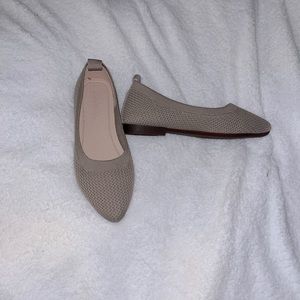 Tan slip on flats